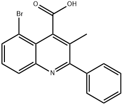 5-bromo-3-methyl-2-phenylquinoline-4-carboxylic acid 구조식 이미지