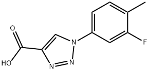 1-(3-fluoro-4-methylphenyl)-1H-1,2,3-triazole-4-carboxylic acid 구조식 이미지