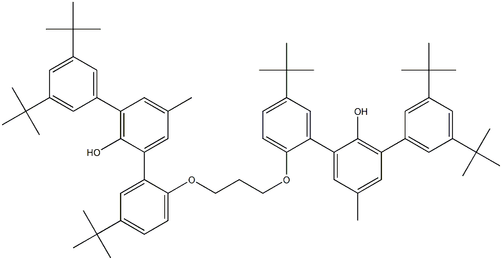 2,2'-[propane-1,3-diylbis(oxy)]bis(3'',5,5''-tri-tert-butyl-5'-methyl-1,1':3',1''-terphenyl-2'-ol) Structure