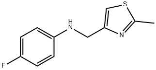 4-fluoro-N-[(2-methyl-1,3-thiazol-4-yl)methyl]aniline 구조식 이미지
