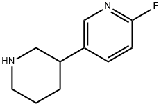 2-fluoro-5-piperidin-3-ylpyridine 구조식 이미지