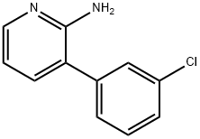 3-(3-CHLOROPHENYL)PYRIDIN-2-AMINE 구조식 이미지