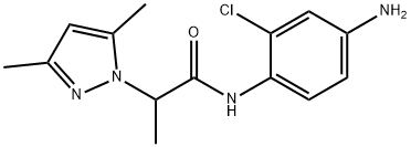 N-(4-amino-2-chlorophenyl)-2-(3,5-dimethyl-1H-pyrazol-1-yl)propanamide 구조식 이미지