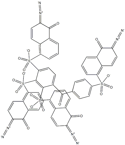 2,3,4,4'-tetrakis(6-diazo-5,6-dihydro-5-oxo-1-naphthylsulfonato)benzophenone Structure