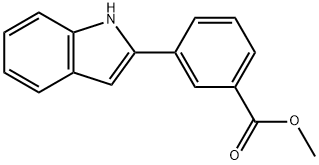 BENZOIC ACID, 3-(1H-INDOL-2-YL)-METHYL ESTER Structure