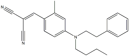 2-({4-[butyl(2-phenylethyl)amino]-2-methylphenyl}methylidene)propanedinitrile Structure