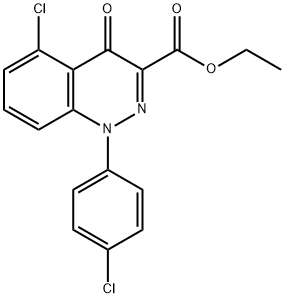 ethyl 5-chloro-1-(4-chlorophenyl)-4-oxo-1,4-dihydrocinnoline-3-carboxylate Structure