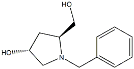 (3R,5S)-1-Benzyl-5-hydroxymethyl-pyrrolidin-3-ol 구조식 이미지