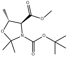 (4S,5R)-3-tert-Butyl 4-methyl 2,2,5-trimethyloxazolidine-3,4-dicarboxylate Structure