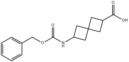 6-{[(benzyloxy)carbonyl]amino}spiro[3.3]heptane-2-carboxylic acid 구조식 이미지