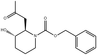 (2R,3S)-benzyl 3-hydroxy-2-(2-oxopropyl)piperidine-1-carboxylate Structure