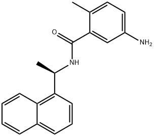 5-Amino-2-methyl-N-(1R-naphthalen-1-yl-ethyl)benzamide 구조식 이미지