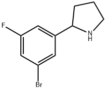2-(3-bromo-5-fluorophenyl)pyrrolidine 구조식 이미지