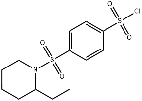 4-[(2-Ethylpiperidin-1-yl)sulfonyl]benzenesulfonyl chloride Structure
