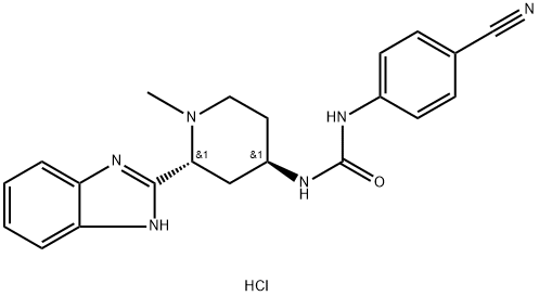 1-((2R,4R)-2-(1H-benzo[d]imidazol-2-yl)-1-methylpiperidin-4-yl)-3-(4-cyanophenyl)urea 구조식 이미지