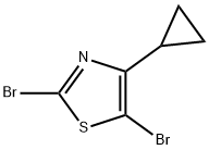 2,5-Dibromo-4-(cyclopropyl)thiazole Structure