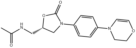 (S)-N-((3-(4-(2,3-dihydro-4H-1,4-oxazin-4-yl)-3-fluorophenyl)-2-oxooxazolidin-5-yl)methyl)acetamide Structure