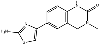 6-(2-amino-1,3-thiazol-4-yl)-3-methyl-1,2,3,4-tetrahydroquinazolin-2-one 구조식 이미지