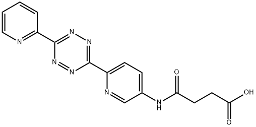 4-Oxo-4-[[6-[6-(2-pyridinyl)-1,2,4,5-tetrazin-3-yl]-3-pyridinyl]amino]butanoic acid Structure