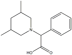 2-(3,5-dimethylpiperidin-1-yl)-2-phenylacetic acid Structure