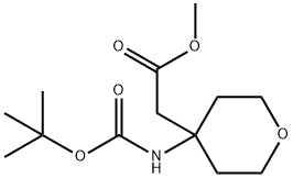Methyl 2-[4-(Boc-amino)tetrahydropyran-4-yl]acetate 구조식 이미지
