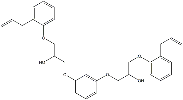 1,1'-(1,3-phenylenedioxy)bis(3-(2-(prop-2-enyl)phenoxy)propan-2-ol) Structure