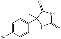 5-(4-hydroxyphenyl)-5-methylimidazolidine-2,4-dione 구조식 이미지