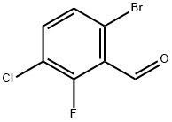 6-bromo-3-chloro-2-fluorobenzaldehyde 구조식 이미지