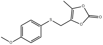 1,3-Dioxol-2-one, 4-[[(4-methoxyphenyl)thio]methyl]-5-methyl- Structure