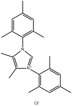 4,5-dimethyl-1,3-bis-(2,4,6-trimethylphenyl)-3H-imidazol-1-ium chloride 구조식 이미지