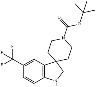 tert-Butyl 5-(trifluoromethyl)-1,2-dihydrospiro[indole-3,4'-piperidine]-1'-carboxylate Structure