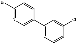 2-Bromo-5-(3-chlorophenyl)pyridine Structure