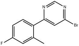 4-Bromo-6-(4-fluoro-2-methylphenyl)pyrimidine 구조식 이미지
