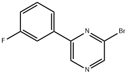 2-Bromo-6-(3-fluorophenyl)pyrazine 구조식 이미지