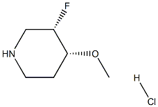 cis-3-fluoro-4-methoxypiperidine hydrochloride 구조식 이미지