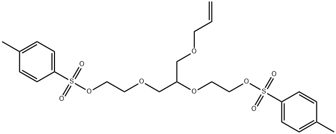 Ethanol,2,2'-[[1-[(2-propenyloxy)methyl]-1,2-ethanediyl]bis(oxy)]bis-,bis(4-methylbenzenesulfonate) Structure