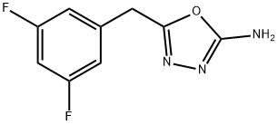 2-아미노-5-(3,5-디플루오로벤질)옥사디아졸 구조식 이미지
