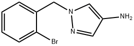 1-[(2-bromophenyl)methyl]-1H-pyrazol-4-amine 구조식 이미지