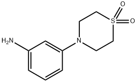 3-(1,1-dioxothiomorpholin-4-yl)phenylamine 구조식 이미지
