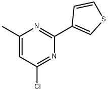 4-Chloro-6-methyl-2-(3-thienyl)pyrimidine 구조식 이미지