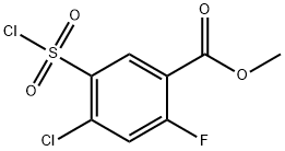 methyl 4-chloro-5-(chlorosulfonyl)-2-fluorobenzoate Structure