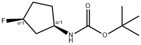 tert-butyl ((1S,3R)-3-fluorocyclopentyl)carbamate Structure