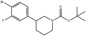 tert-butyl 3-(4-bromo-3-fluorophenyl)piperidine-1-carboxylate Structure