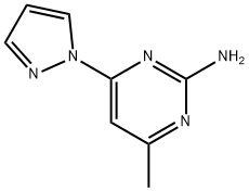 2-Amino-4-(1H-pyrazol-1-yl)-6-methylpyrimidine Structure