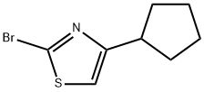 2-Bromo-4-(cyclopentyl)thiazole 구조식 이미지