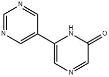 2-Hydroxy-6-(5-pyrimidyl)pyrazine Structure