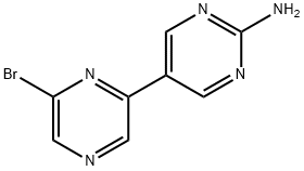 2-Bromo-6-(2-amino-5-pyrimidyl)pyrazine Structure
