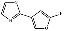 2-Bromo-4-(2-thiazolyl)furan 구조식 이미지