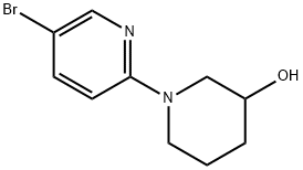 3-Bromo-6-(3-hydroxypiperidin-1-yl)pyridine Structure