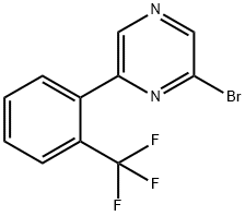 2-Bromo-6-(2-trifluoromethylphenyl)pyrazine Structure